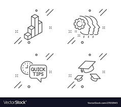 Quick Tips 3d Chart And Employees Teamwork Icons