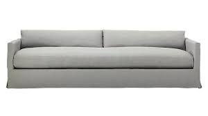 Delphine Dove Gray Linen Slipcover Sofa