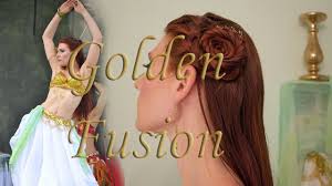 golden fusion belly dance hair