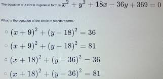 Circle In General Form Is X² Y²