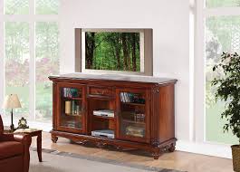 dreena cherry wood tv stand with 2