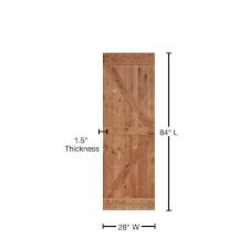 Lubann 28 In X 84 In Ready To Assemble British Brace Hardwood Knotty Alder Interior Barn Door Slab Natural Wood Unfinished