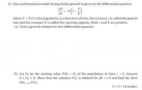 mathematical model of population growth