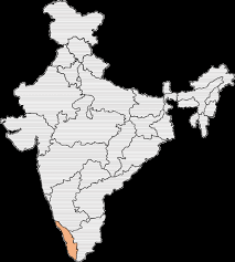The indian state of kerala borders with the states of tamil nadu on the south and east, karnataka on the north and the arabian sea coastline on the west. Kerala