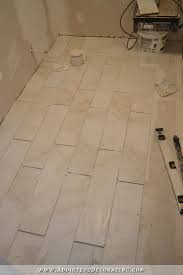 finished bathroom floor and the