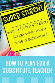 how to plan for a subsute teacher