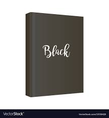 Vertical Black Book Cover Template In Front Side Vector Image
