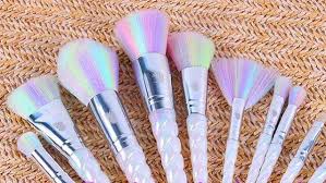 these unicorn makeup brushes are