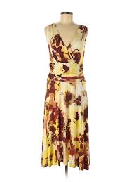 Details About Lafayette 148 New York Women Yellow Casual Dress Med