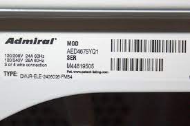 To determine the age of your appliance, use your serial number (not model number) to find date of manufacture. Whirlpool Date Codes