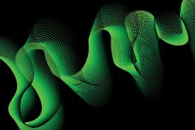 green and black wave abstract
