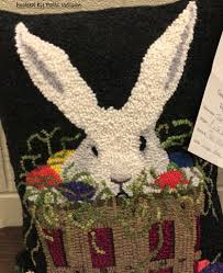 deco easter bunny rug hooking pattern