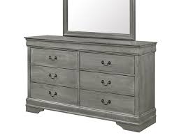 A simple design can hold on a variety of home decorations. Crown Mark Louis Phillipe Gray Transitional 6 Drawer Dresser Royal Furniture Dressers