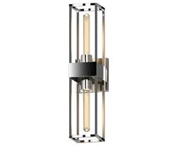 2 Light Indoor 3d Square Wall Sconce