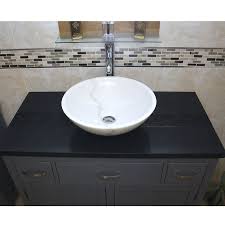 Bathroom Grey Vanity Unit Oak Top