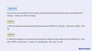 Solved Reaction Of Sodium Bicarbonate