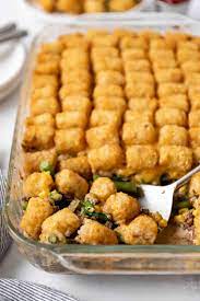 ground beef tater tot cerole house