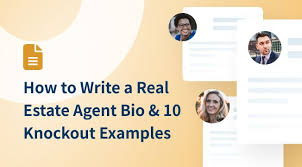 how to write a real estate agent bio