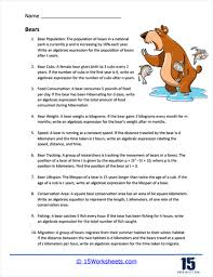 Algebra Word Problems Worksheets 15