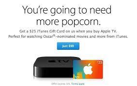 25 gift card with new apple tv