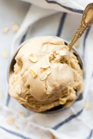 Here is a super easy and quick vanilla ice cream recipe to make in your ice cream maker. Vanilla Oatmeal Ice Cream Vegan Sugar Free Low Fat