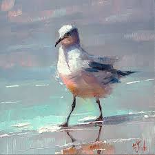 seagull painting painting by bozhena