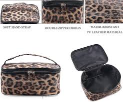 leopard travel large toiletry bag