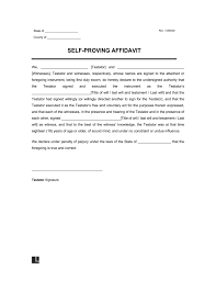 free self proving affidavit form pdf