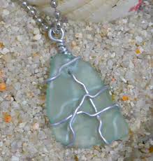 Diy Wire Wrapped Tumbled Glass Pendant