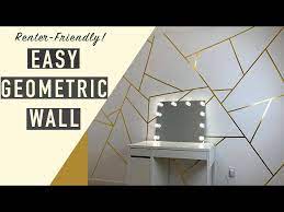 Geometric Wall Diy Using Washi Tape