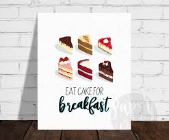 Breakfast Kitchen Art Cake Ilration