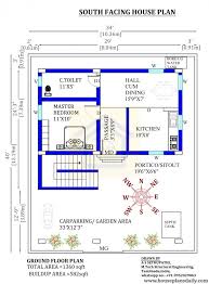 34x40 South Facing Duplex Home Design