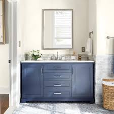 Buy products such as design element mason 30 single sink bathroom vanity at walmart and save. Martha Stewart Living Lynn 60 In W X 22 In D Vanity In Midnight Blue With Marble Vanity Top In White Home Depot Bathroom Blue Bathroom Vanity Bathroom Vanity