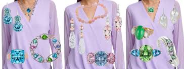 how to wear purple jewels and clothing