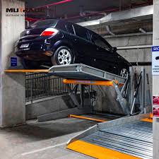 low ceiling hydraulic tilting parking