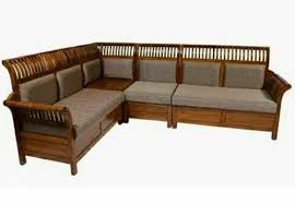 european kerala teak wood corner sofa