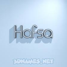 white logo cold 3d name for hafsa
