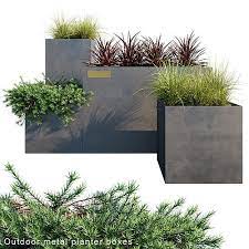 Outdoor Metal Planter Boxes 3d Model