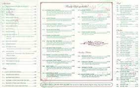 menu of tea garden restaurant in