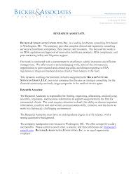 Market Researchnalyst Cover Letter Best Researcher Examples