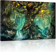 Tree Of Life Fantasy Forest Canvas Wall