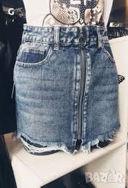 Как да носим дънкова пола през пролетта, с която да изглаждаме. Hit Model Dnkova Pola S Cip V Poli V Gr Vidin Id25546902 Bazar Bg