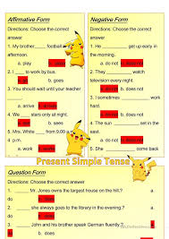 The simple present tense, also known as present indefinite tense, is used to express an action in present time which is usually done on a regular basis. Present Simple Tense English Esl Worksheets For Distance Learning And Physical Classrooms