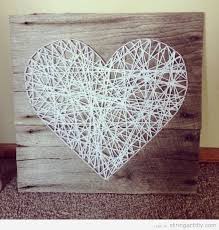 White Heart String Art Diystring Art Diy