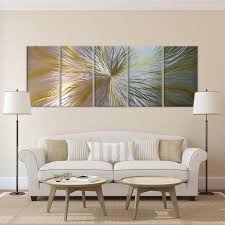 Silver Gold Multipanel Abstract Metal