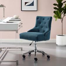 A fancy upholstered office chair that'll be ~tuft~ to say no to — it'll help you nail that luxe farmhouse look. Regent Tufted Button Swivel Upholstered Fabric Office Chair Contemporary Modern Furniture Lexmod