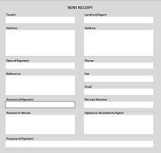 Free Rent Receipt Template In Excel Pdf