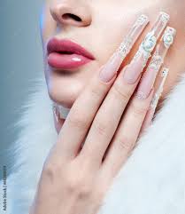 nail art beautiful woman with perfect