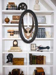 bookshelf and wall shelf decorating