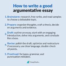 how to write an argumentative essay